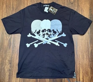 *NEW* MASTERMIND World JAPAN *$650* Triple Mastermind Skull Logo S/S Shirt Large - Picture 1 of 21