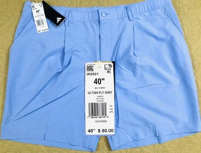  NUEVO..PANTALONES CORTOS DE GOLF PLISADOS ADIDAS ULTIMATE 365 CINTURA 40” PARA HOMBRE (BLUE SPARK) Foto 1 de 4
