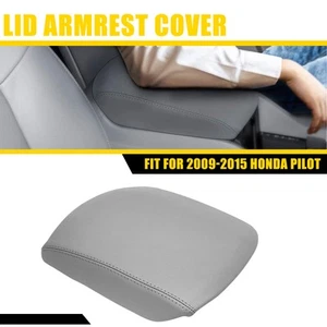 Leather Center Console Lid Armrest Cover Gray Fit 2009-2015 Honda Pilot 2010 USA - Picture 1 of 16
