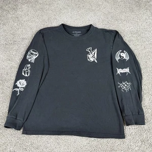 Volcom Shirt Mens Large Black White Long Sleeve Skater Skateboarding Casual - Picture 1 of 9