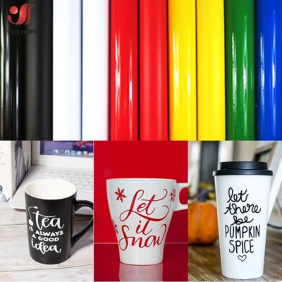 Self Adhesive Craft Glossy Vinyl Film Design Sticker Lettering Film Cup Decor - Image 1 of 4