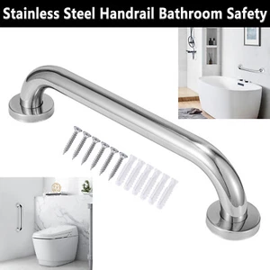 Bath Safety Handle Stainless Steel Handrail Grab Bathroom Grip Bar Rail Fixtures - Picture 1 of 14