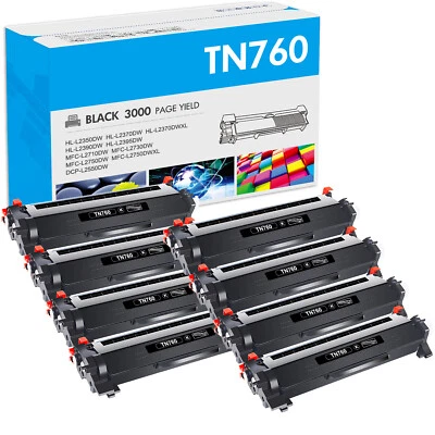 High Yield TN760 Toner Cartridge For Brother DCP-L2550DW MFC-L2750DW HL-L2370DWX - Image 1 of 4