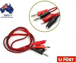 Banana plug to Alligator Clip Clamp for Multimeter Connector Probe test Lead new - Picture 1 of 3