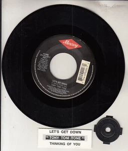 TONY TONI TONE Let's get down 7" 45 rpm record NEW RARE! + juke box title strip - Foto 1 di 1