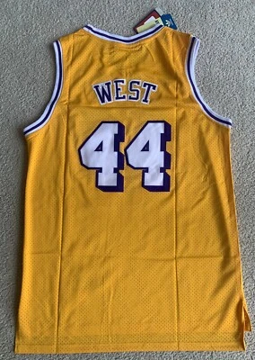 全新带标签 Adidas Soul Swingman Jerry West 洛杉矶湖人队球衣 L 码 #44 — 第 1/4 张图片