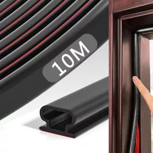 10M Gummidichtung Wetter Streifen Schaumstoff Klebeband Tür Fenster Zugluft DE - Bild 1 von 15