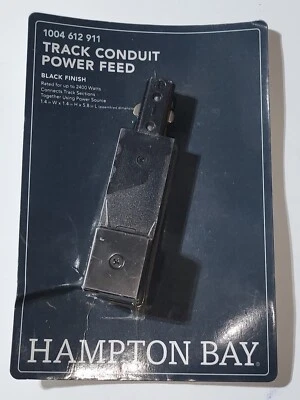 Hampton Bay Track Conduit Power Feed Connector Black 2400W 1004 612 911 805174 - Image 1 of 2