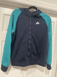 Nike SB Therma Fit Sweatshirt Boys XL Full Zip Hoodie Pockets Colorblock - Picture 1 of 4