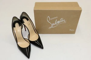 Christian Louboutin Black Patent Leather Irza Heels EU 40.5 US 10.5 - Picture 1 of 22