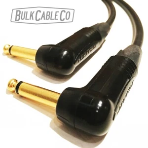 4 PIES - CABLE DE GUITARRA MOGAMI 2524 - ENCHUFES DORADOS ÁNGULO RECTO NEUTRO - EXTREMOS RA/RA - Imagen 1 de 10