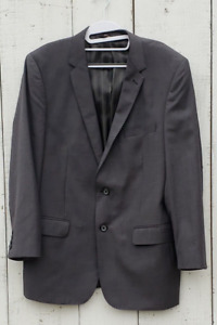 Giorgio Cosani Mens Charcoal Size 42R Suit Jersey Blazer Jacket Wool & Cashmere