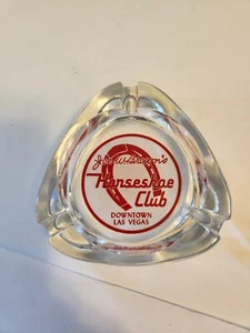 Cenicero de vidrio triangular Joe W. Brown's Horseshoe Club Downtown Las Vegas de colección - Imagen 1 de 6