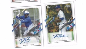 2 Topps 2021 debut Blue Jays autógrafo Trent Palmer Dasan Brown automático - Imagen 1 de 1