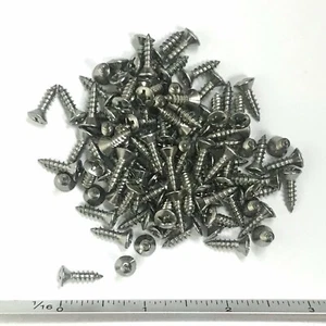 (PKG of 100) #6 x 1/2" Type A Self-Tapping Screw, Phillips, Oval Head, 316 SS - Picture 1 of 2