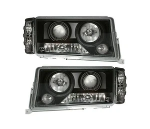 Juego de faros para MERCEDES 190E W201 1983-1990 1991 1992 1993 negro VP550 - Imagen 1 de 4