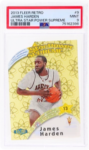 2013 Fleer Retro James Harden '97-98 Ultra Star Power Supreme #9SPS PSA 9 - Picture 1 of 2