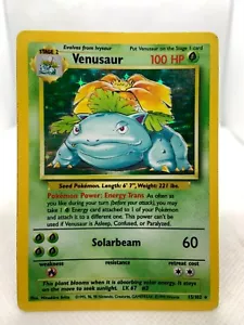 Venusaur 15/102 Holo Rare Base Set 1999 Unlimited Pokemon TCG - Picture 1 of 17
