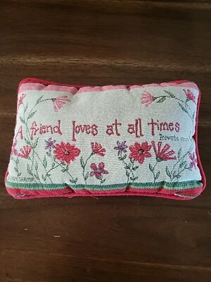 Almohada tapiz Friends/almohada de acento flores rojas 12" X8" Foto 1 de 4