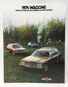 Chevrolet Wagons Vega Chevelle 1974 concesionario automotriz folleto de ventas en color - Imagen 1 de 3