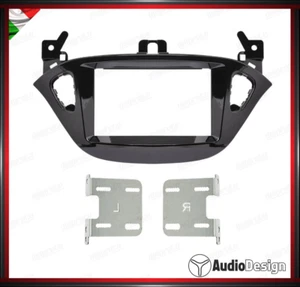 MASCHERINA 2DIN KIT MONTAGGIO AUTORADIO OPEL CORSA E DAL 2014 NERO LUCIDO - Imagen 1 de 3
