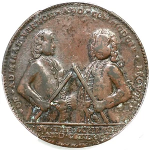 1739 Adams-Chao PBvb 6-J R-6 PCGS XF 40 Porto Bello Admiral Vernon Medal - Picture 1 of 3