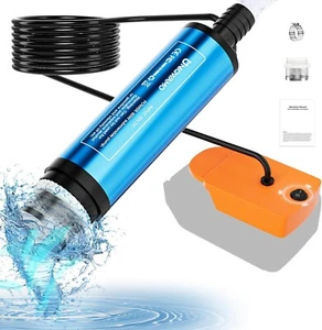 Bomba de agua sumergible inalámbrica compatible para batería Ridgid 18V, 400GPH portátil - Imagen 1 de 7