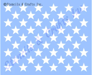 1.45" STAR "50 STARS" STENCIL PATRIOTIC AMERICAN FLAG TEMPLATE NEW 11.75 x 14.25 - Picture 1 of 1