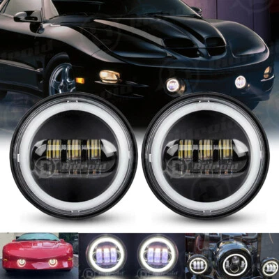 For 1993-2002 Pontiac Firebird Trans Am 2x 4.5" LED Halo Fog Lights Passing Lamp Foto 1 de 4