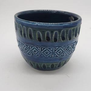 21.1 Fat Lava Keramik Übertopf Planter Blumentopf Rimini Blue Bitossi Italy era - Bild 1 von 4