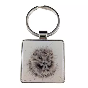 Llavero cuadrado Wrendale Designs Hannah Dale Hedgehog - Imagen 1 de 4