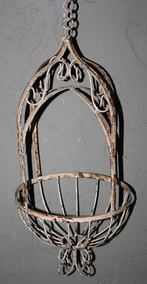  Rustic Hanging PLANTER Basket Antique Victorian Style Garden Plant Hanger  - Image 1 of 4