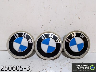 Juego de 3 tapas centrales de llantas de aleación OEM BMW 745I 2002-2005 4,4 L Foto 1 de 4