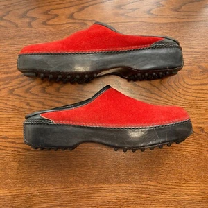 Cole Haan Country Mule Womens 9.5 Fits Like 8 Red Suede Leather Casual Clog Shoe - Picture 1 of 16