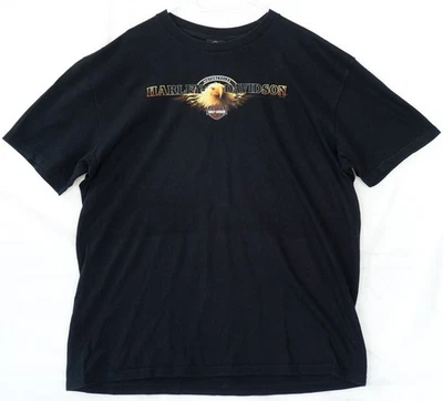 T-shirt noir en coton Harley Davidson Dusseldorf Germany taille XL - Photo 1/4