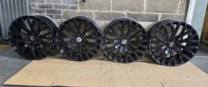 2009-2013 RANGE ROVER SPORT L320 22 INCH 5 STUD BLACK ALLOY WHEEL RIM SET X4 - Picture 1 of 18
