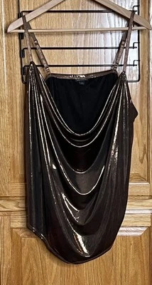 Torrid Camisole Women’s 3x Metallic Brown Hi-low Party Club Career Business - Image 1 of 4