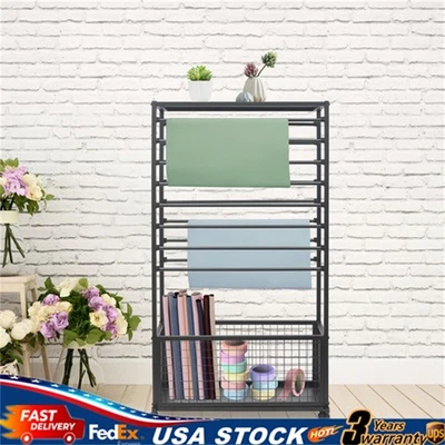 Iron Ribbon Holder Organizer Rack w/Wheels Large Capacity Ribbon Stand Organizer - Image 1 of 4