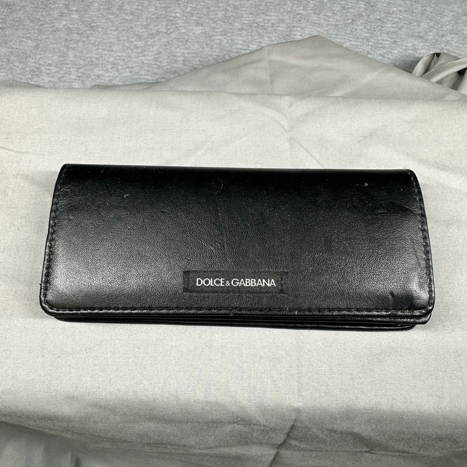 Dolce & Gabbana Black Leather Sunglass Case with Box & Booklet - Image 1 of 4