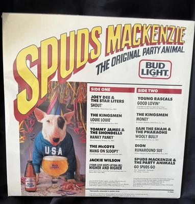 Spuds MacKenzie Original Party Songs-1987 CBS Compilation Rock Vinyl LP-SEALED! - Image 1 of 2