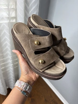 Rag and Bone Sommer Wedge Suede Sandals Leather Size 6.5 EU 36.5 - Image 1 of 4