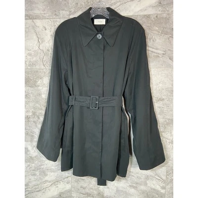 Jaqueta The Row Naybin $2270 Feminina Tamanho XS Camisa com Cinto Preto Casaco Minimalista - Imagem 1 de 4