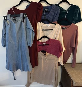 Express Women’s Bundle Of 8~1 Sweater, 5 Blouses/Tops, 2 Dresses Size XS Career - Picture 1 of 22