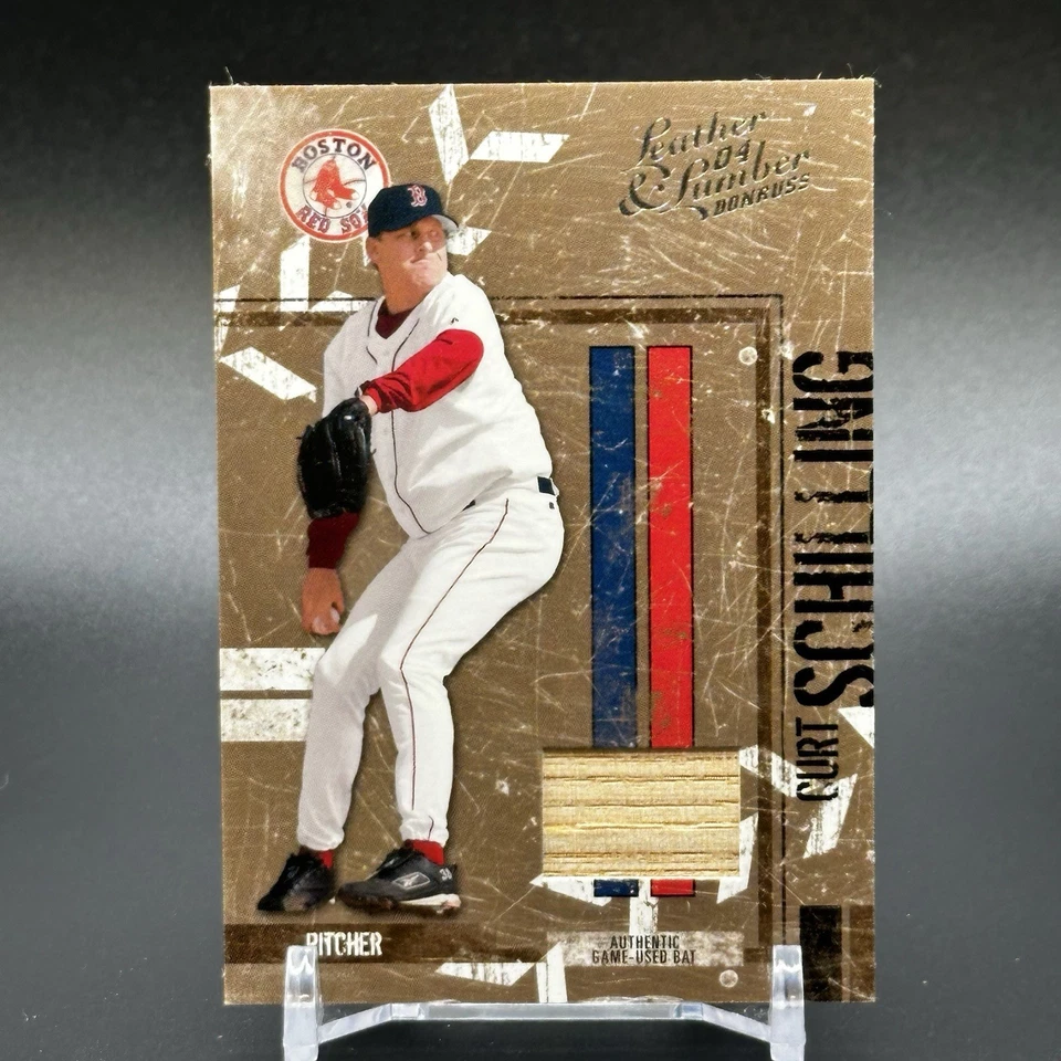 2004 Donruss Leather & Lumber Materials Bat #'d /100 Curt Schilling #24 Relic - Image 1 of 3