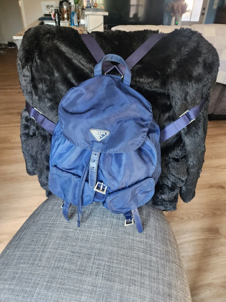 Authentic Prada Navy Blue Backpack  ( Unisex Bag ) - Image 1 of 4