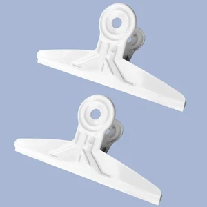 Extra Large Clips White - 2 PCS 20cm Jumbo XL Bull Binder Paper Clip Clamps f... - Picture 1 of 7