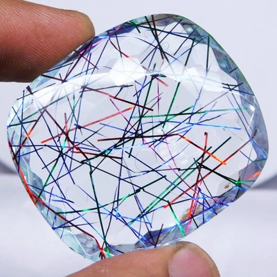 234.00 Carats Certified Rutilated Quartz Cushion Cut Natural Loose Gemstone - Image 1 of 4