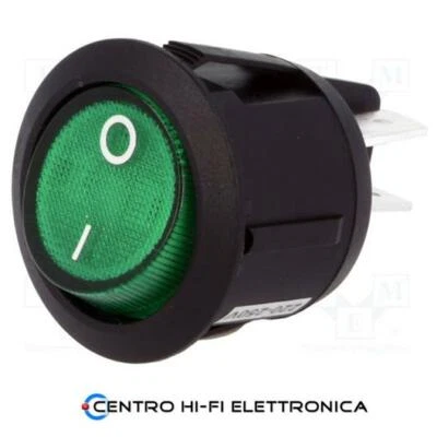 Interruttore Bipolare Luminoso Verde 4 Pin Macchina da Caffè - Ferro da Stiro