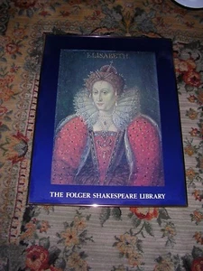  Poster litografia regina Elisabetta I dopo Giovanni De Critz 1550-1642 incorniciato - Foto 1 di 11