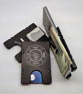 Fire Department, Aluminum Wallet/Credit Card Holder RFID Protection - Picture 1 of 5